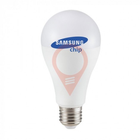 LED Bulb - SAMSUNG CHIP 15W E27 A65 Plastic White