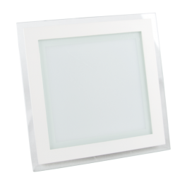 18W LED Mini Panel Glass - Square, White