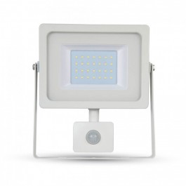 50W LED Sensor Floodlight White body SMD, White