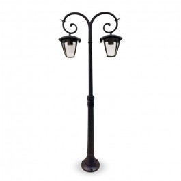 Garden Pole Lamp 2pcs. E27 Bulbs 1410mm Rainproof Black