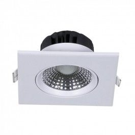 5W LED Downlight Adjustable Square - White Body, Warm White