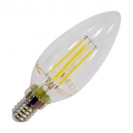 Filament LED Candle Bulb - 4W COG E14 Warm White Dimmable