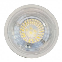 LED Spotlight - 7W GU10 Plastic with Lens Warm White Dimmable