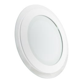 18W LED Mini Panel Glass - Round, Warm White