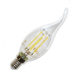 Bec LED - 4W Filament E14 Lumânare Alb Cald Dimmable