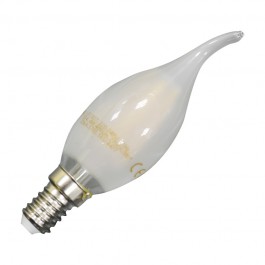 LED Lampe - 4W Glühfaden Frosted E14 Kerzenflamme, Naturweiss