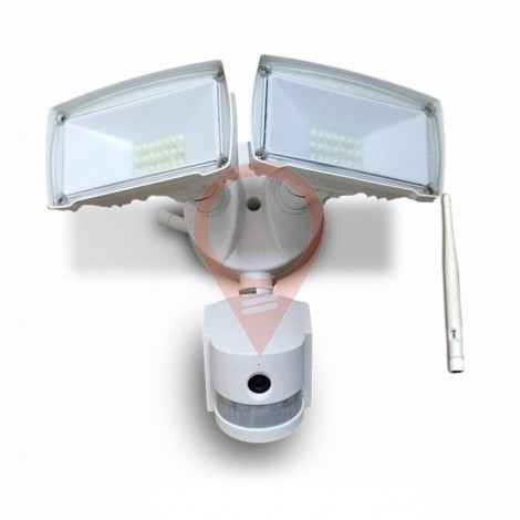 18W Projecteur LED WiFi Sensor Caméra Blanc