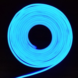 LED Neon Flex 24V 2835 - 120 LEDs Bleu Etanche, 10 mètres