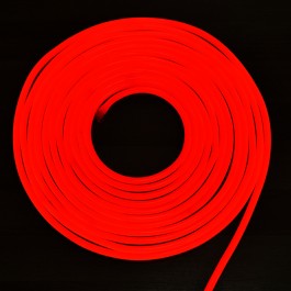 LED Neon Flex 24V 2835 - 120 LEDs Rouge Etanche, 10 mètres